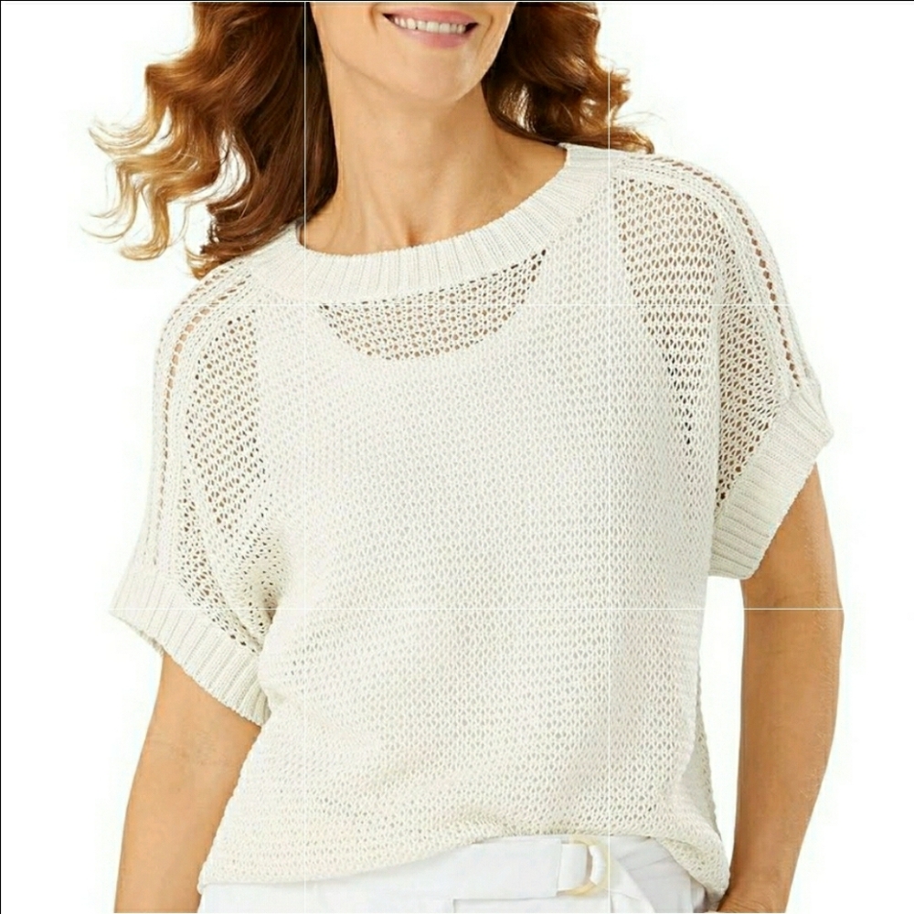 Easel Crochet sweater pullover top size med/Large